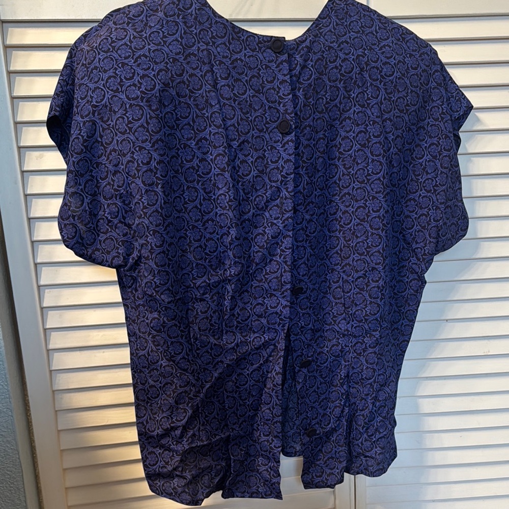 Blue Patterned Women's Top